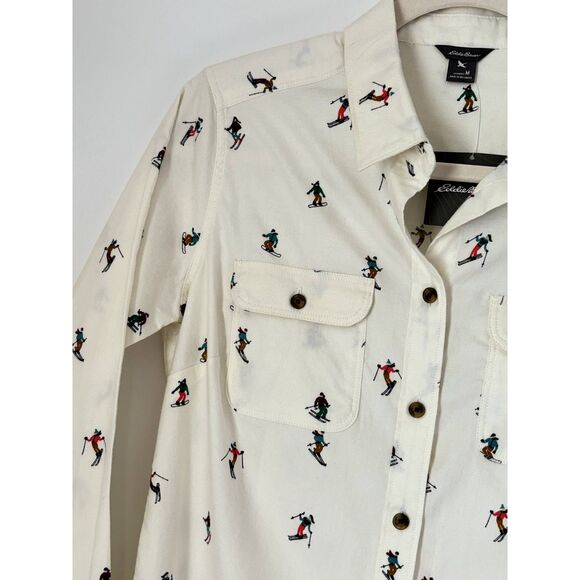 Eddie Bauer Women's Ski Novelty Print Shirt Size Medium New w/tag K58 - Picture 5 of 14
